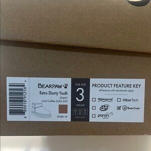BearPaw Retro Shorty Youth Boots - Iced Coffee